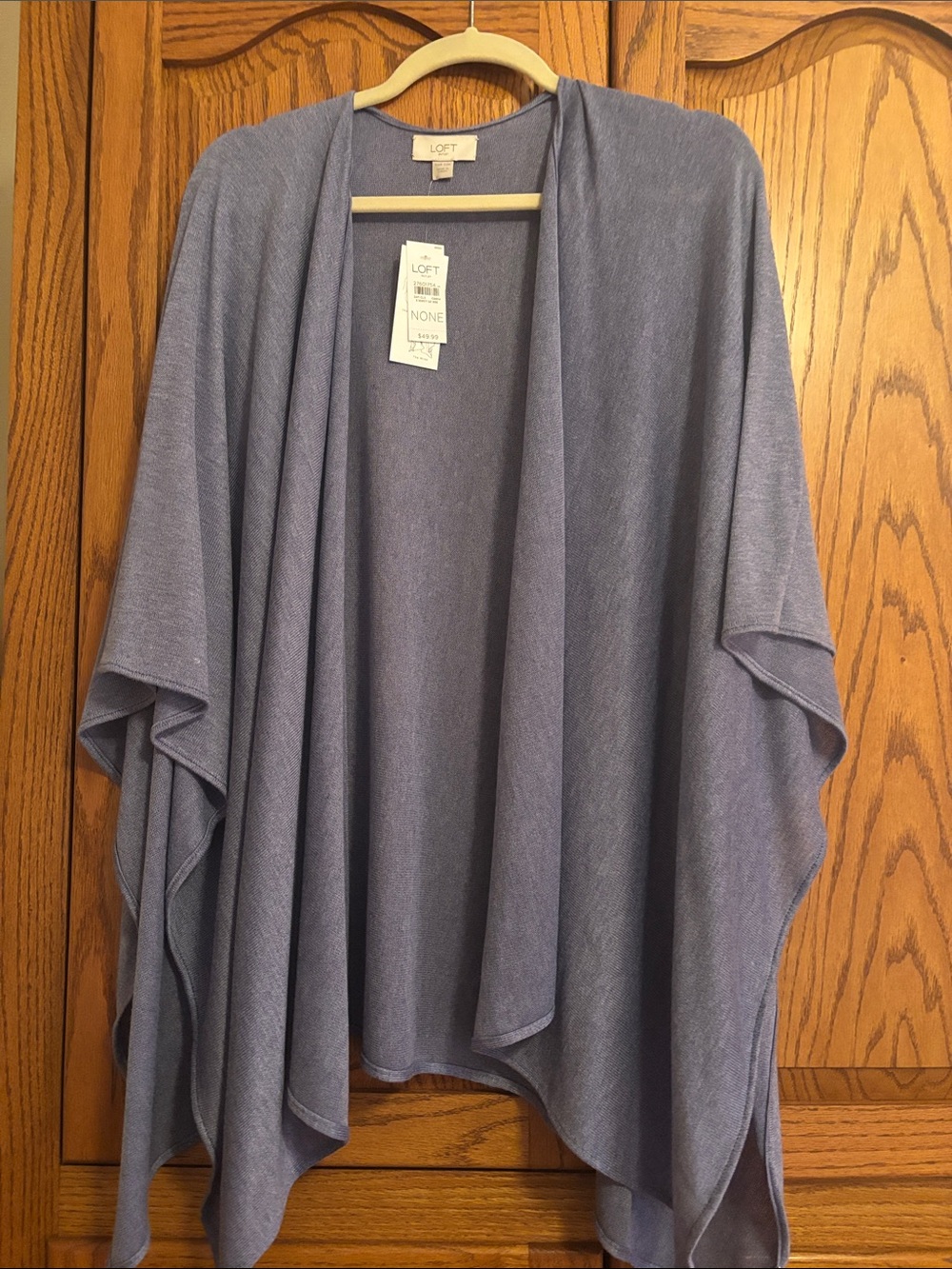 LOFT Lavender Open-Front Poncho Wrap